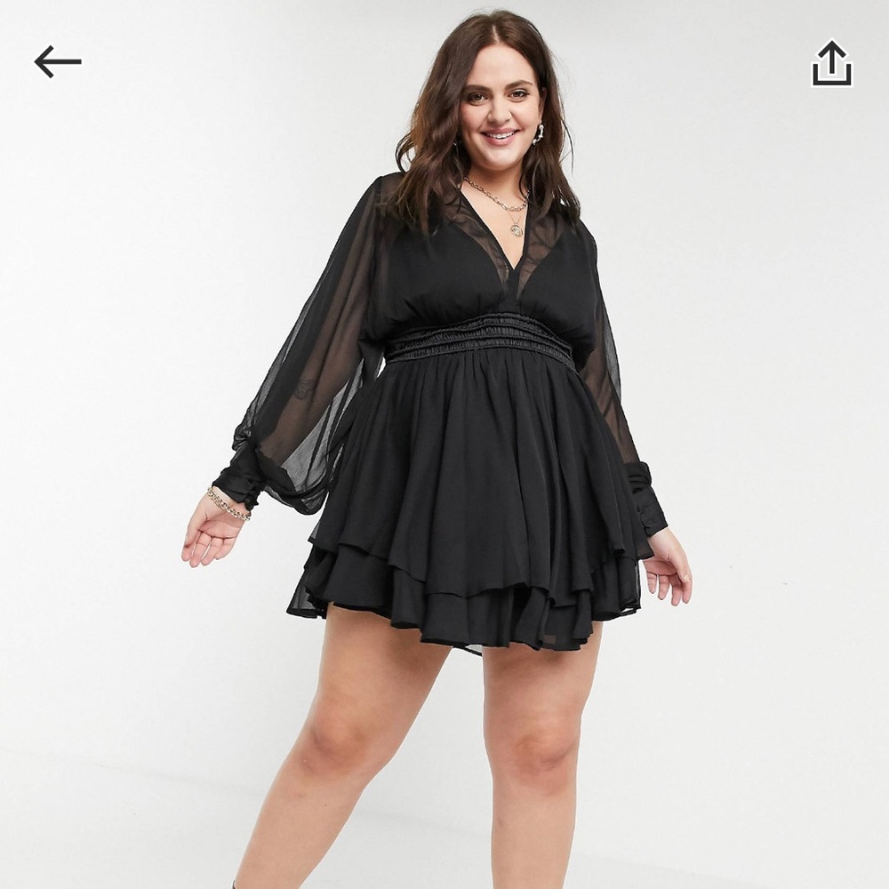 New ASOS curve Black party dress! Never worn!
